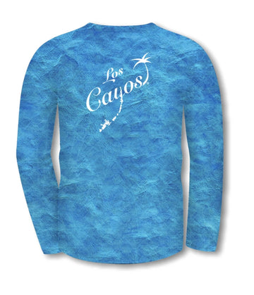 Ocean View Camo / Back Logo - Quick Dry UPF 50+ Mens Long Sleeve